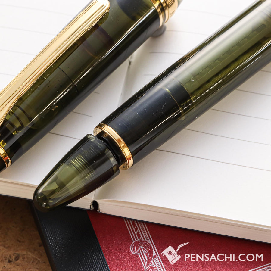 SAILOR Limited Edition 1911 Large (Full size) Realo Demonstrator Fountain Pen - Dark Green - PenSachi Japanese Limited Fountain Pen
