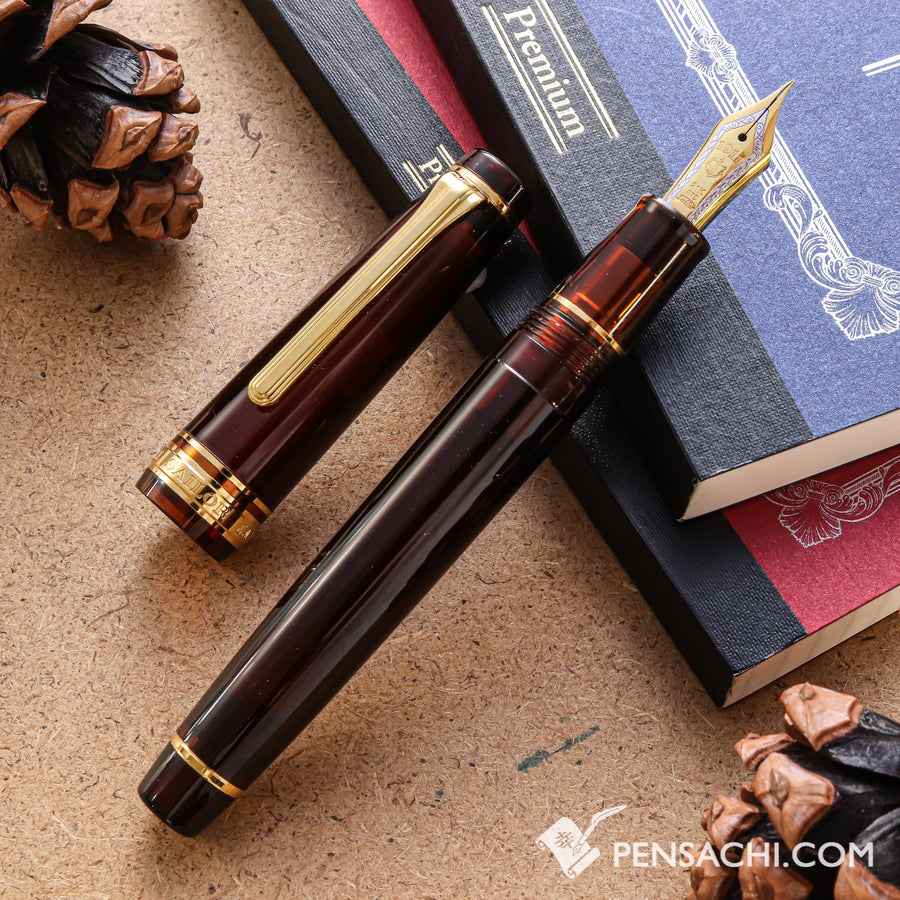 SAILOR Limited Edition Pro Gear Classic Demonstrator Fountain Pen - Walnut Brown - PenSachi Japanese Limited Fountain Pen