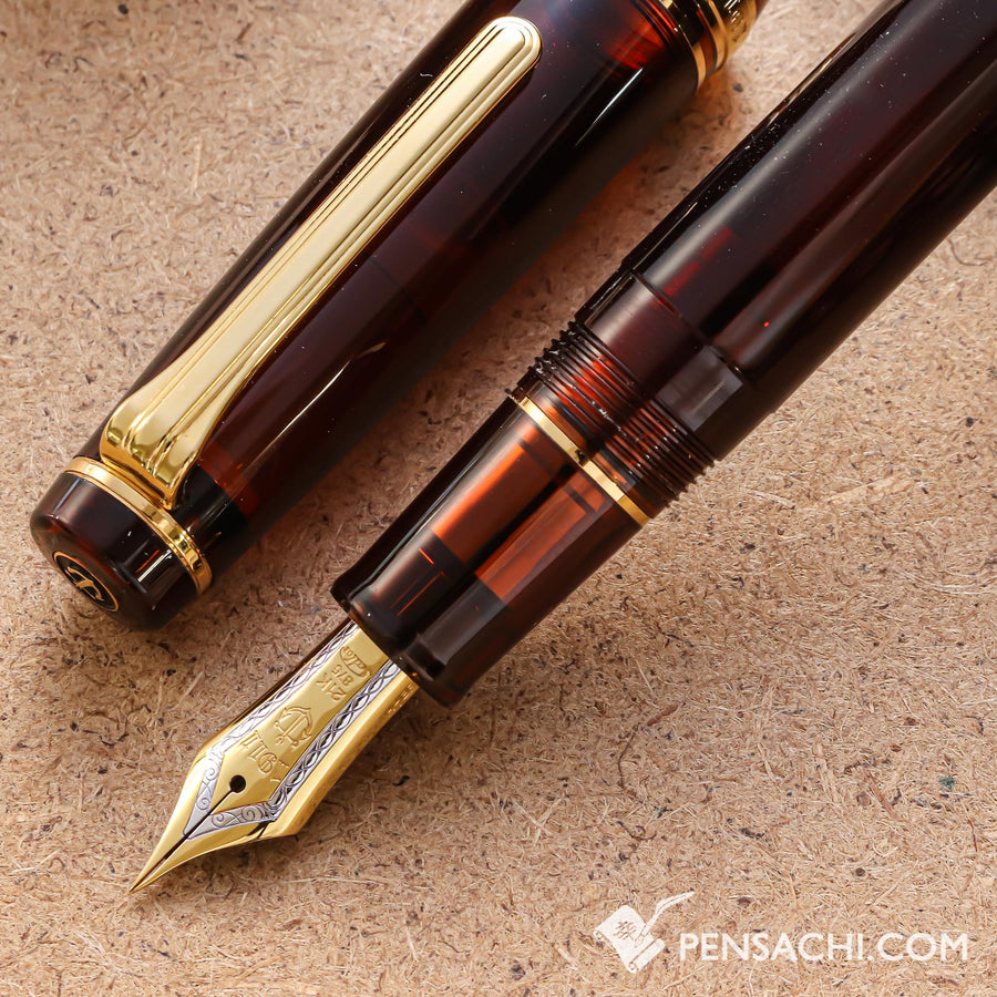 SAILOR Limited Edition Pro Gear Classic Demonstrator Fountain Pen - Walnut Brown - PenSachi Japanese Limited Fountain Pen