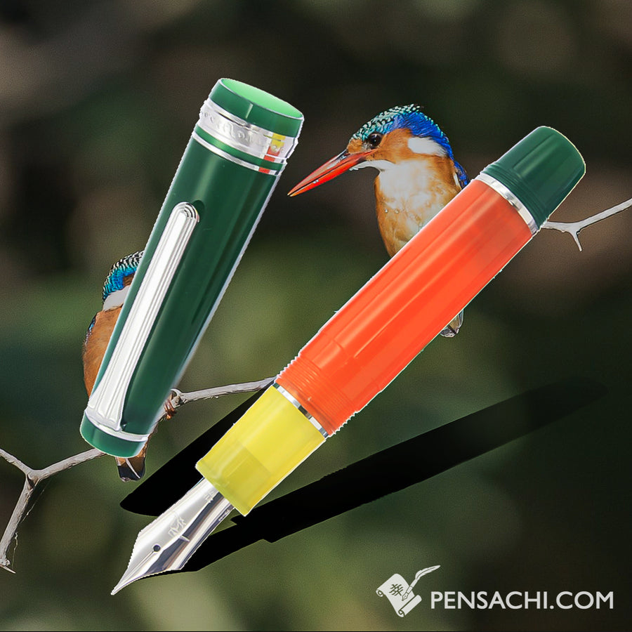 SAILOR Limited Edition Professional Gear Mini Fountain Pen - Red Kingfisher - PenSachi Japanese Limited Fountain Pen